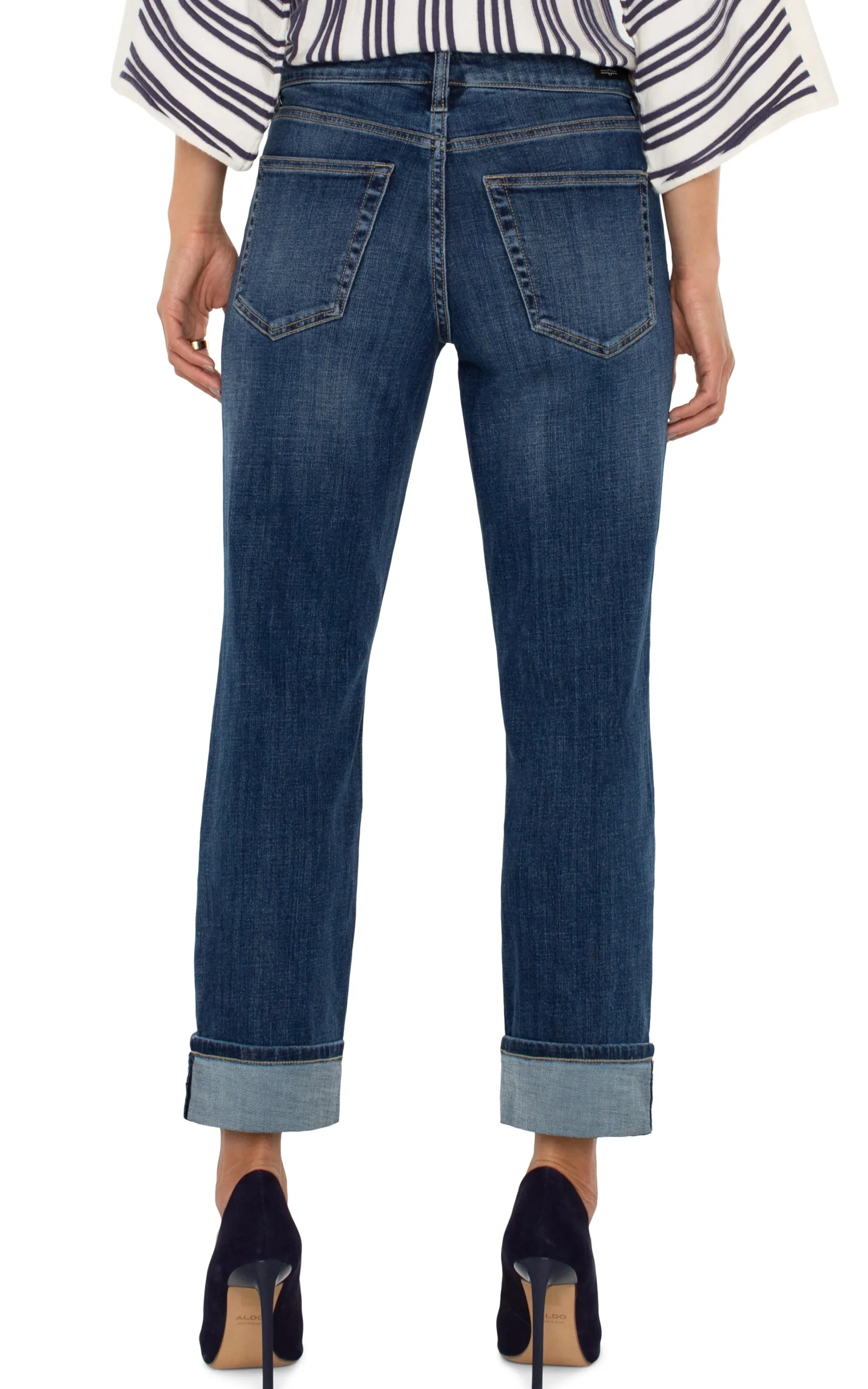 Liverpool Los Angeles Jeans|Boyfriend & Girlfriend-MARLEY GIRLFRIEND CUFFED ECO Rushland