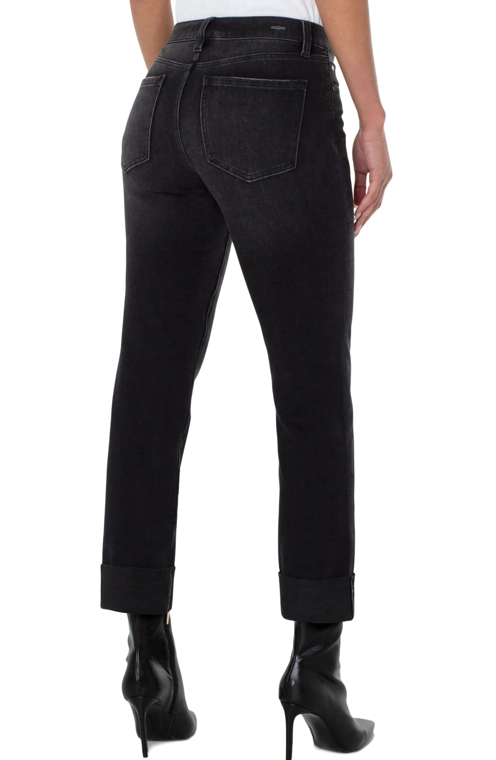 Liverpool Los Angeles Jeans-MARLEY GIRLFRIEND WITH RAW CUT CUFF ECO Herington