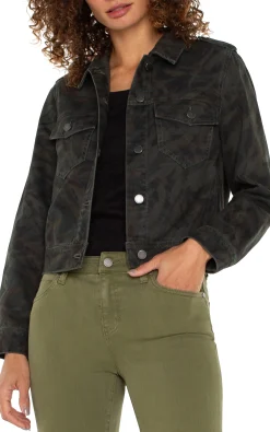 Liverpool Los Angeles Jackets|Jackets-MILITARY CROP JACKET Abstractcamo