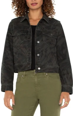 Liverpool Los Angeles Jackets|Jackets-MILITARY CROP JACKET Abstractcamo