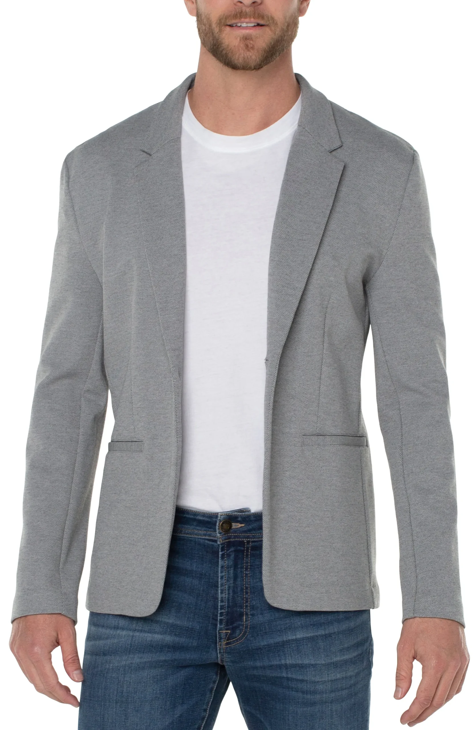 Liverpool Los Angeles Jackets & Blazers-MODERN BLAZER Heathergrey