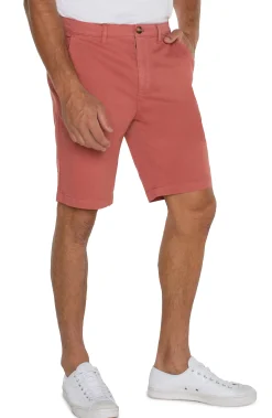 Liverpool Los Angeles Shorts-MODERN FIT TWILL SHORT Nantucketred
