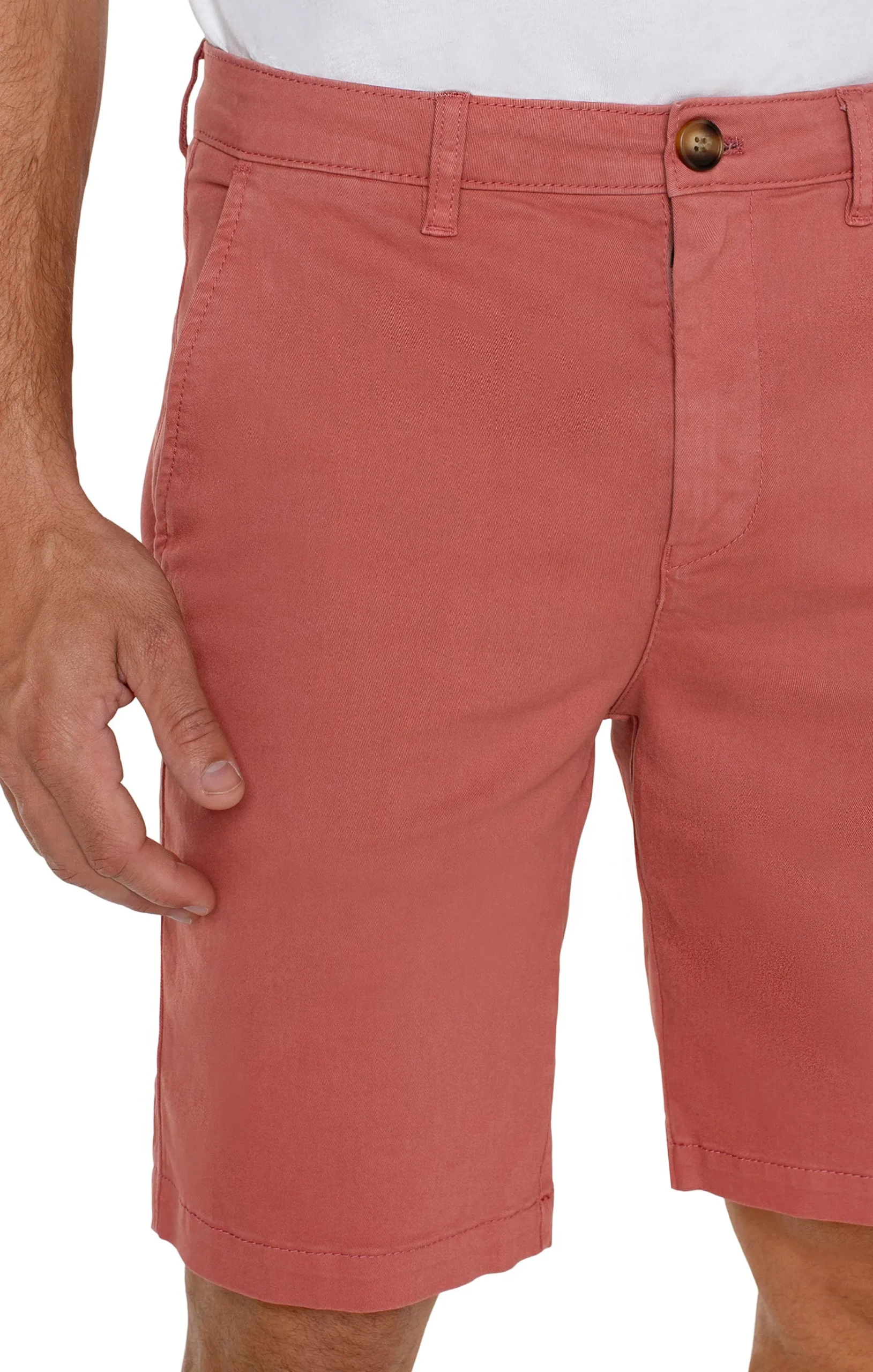 Liverpool Los Angeles Shorts-MODERN FIT TWILL SHORT Nantucketred