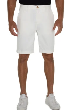 Liverpool Los Angeles Shorts-MODERN FIT TWILL SHORT Porcelain