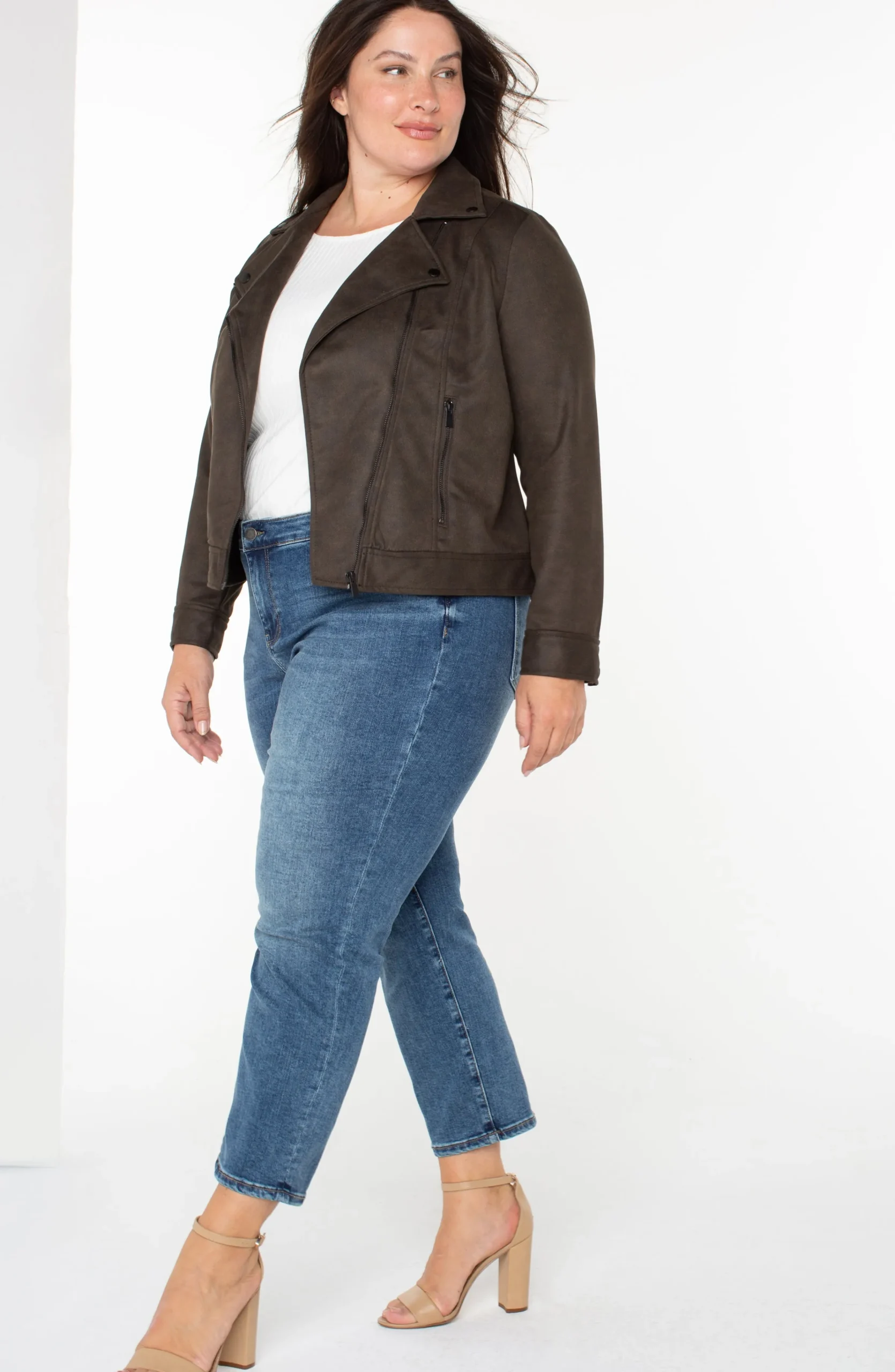 Liverpool Los Angeles Jackets-MOTO JACKET Blackolive