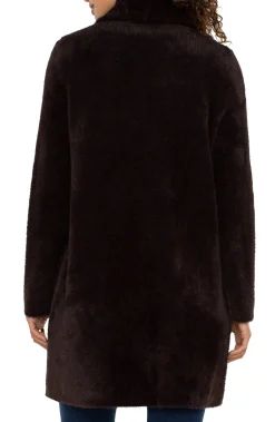 Liverpool Los Angeles Coatigans-OPEN FRONT COATIGAN SWEATER Mink