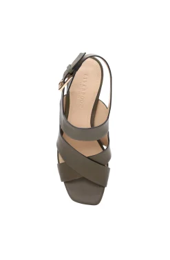 Liverpool Los Angeles Heels-PARAMOUNT CROSS STRAP HEEL Olive