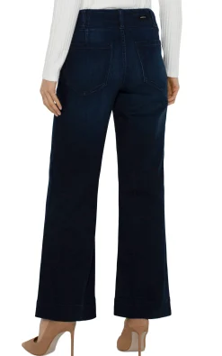 Liverpool Los Angeles Jeans-PATCH POCKET WIDE LEG TROUSER Summitlake