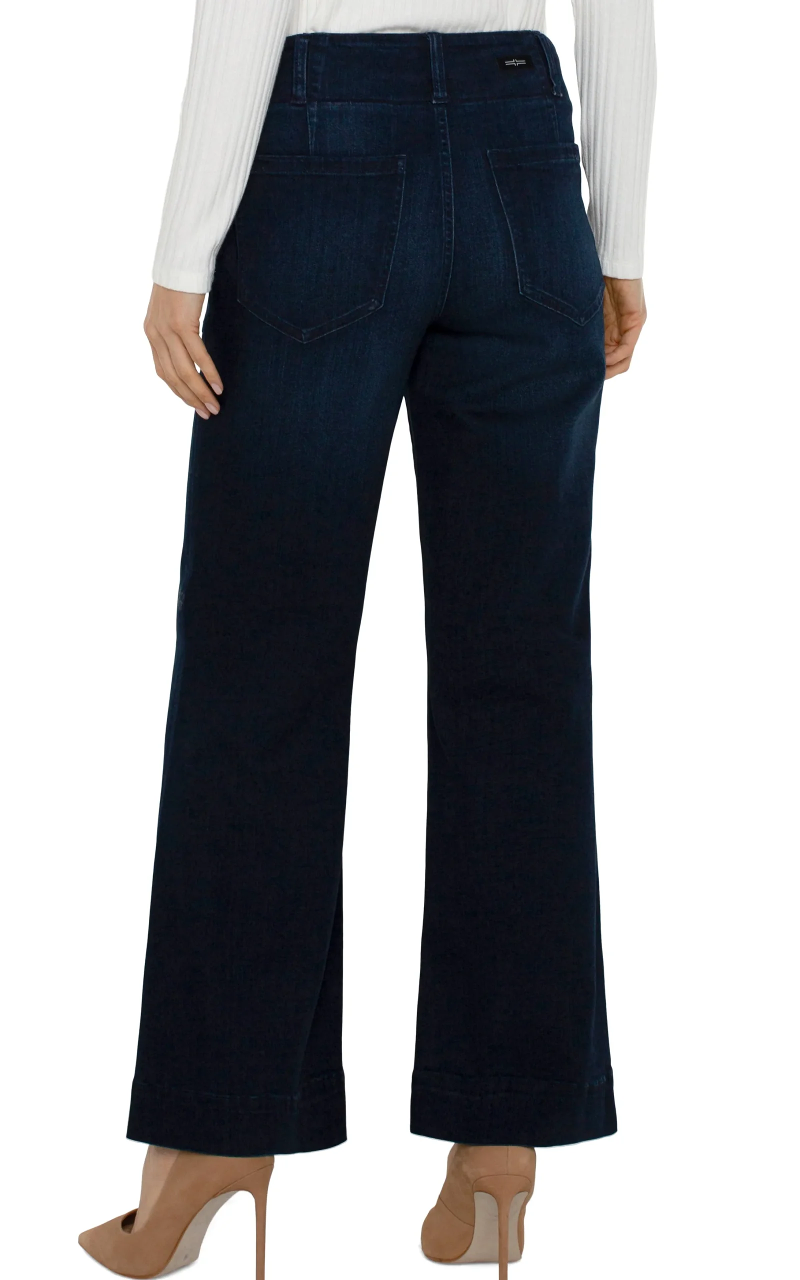 Liverpool Los Angeles Jeans-PATCH POCKET WIDE LEG TROUSER Summitlake