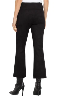 Liverpool Los Angeles Pants|Knit Pull-On-PEARL CROP FLARE Black