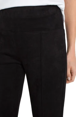 Liverpool Los Angeles Pants|Knit Pull-On-PEARL CROP FLARE Black