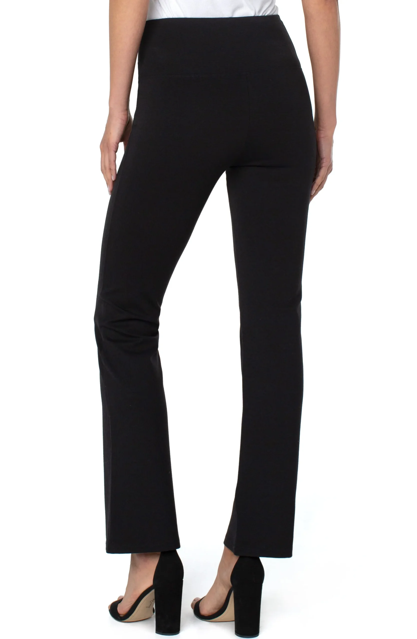 Liverpool Los Angeles Knit Pull-On|Pants-PEARL FULL LENGTH FLARE Black