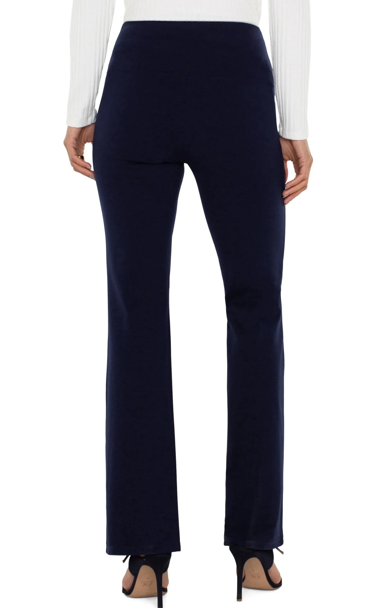 Liverpool Los Angeles Knit Pull-On|Pants-PEARL FULL LENGTH FLARE Cadetblue