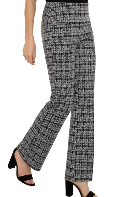 Liverpool Los Angeles Pants|Bootcut & Flares-PEARL FULL LENGTH FLARE Blackgreyplaid