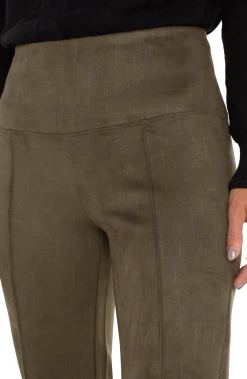 Liverpool Los Angeles Pants|Knit Pull-On-PEARL FULL LENGTH FLARE WITH PINTUCKS Olive