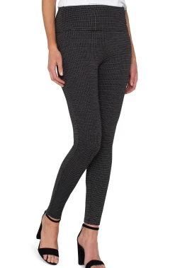 Liverpool Los Angeles Pants|Knit Pull-On-PEARL PULL-ON LEGGING Blackwhiteminigrid