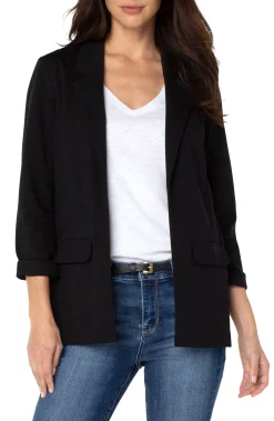 Liverpool Los Angeles Jackets-PETITE BOYFRIEND BLAZER WITH PRINCESS DARTS Black