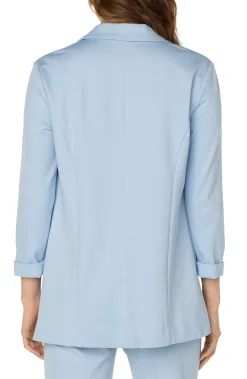 Liverpool Los Angeles Jackets-PETITE BOYFRIEND BLAZER WITH PRINCESS DARTS Mistyblue