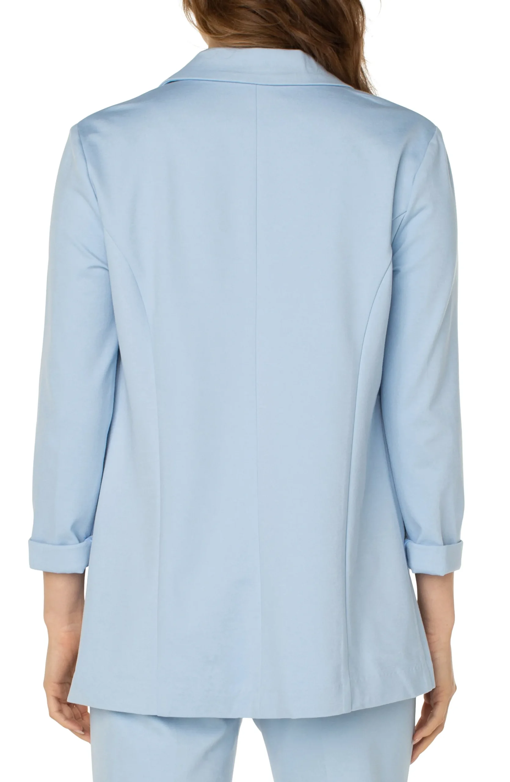 Liverpool Los Angeles Jackets-PETITE BOYFRIEND BLAZER WITH PRINCESS DARTS Mistyblue