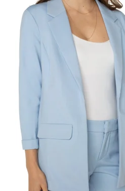 Liverpool Los Angeles Jackets-PETITE BOYFRIEND BLAZER WITH PRINCESS DARTS Mistyblue