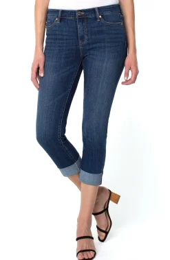 Liverpool Los Angeles Jeans-PETITE CHARLIE CROP WIDE ROLLED CUFF Easton