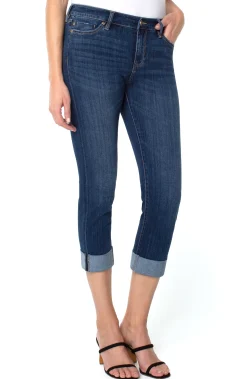 Liverpool Los Angeles Jeans-PETITE CHARLIE CROP WIDE ROLLED CUFF Easton