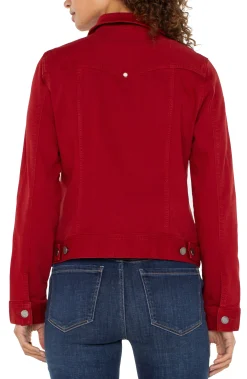 Liverpool Los Angeles Jackets-PETITE CLASSIC JEAN JACKET Carnelian