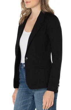 Liverpool Los Angeles Jackets-PETITE FITTED BLAZER Black