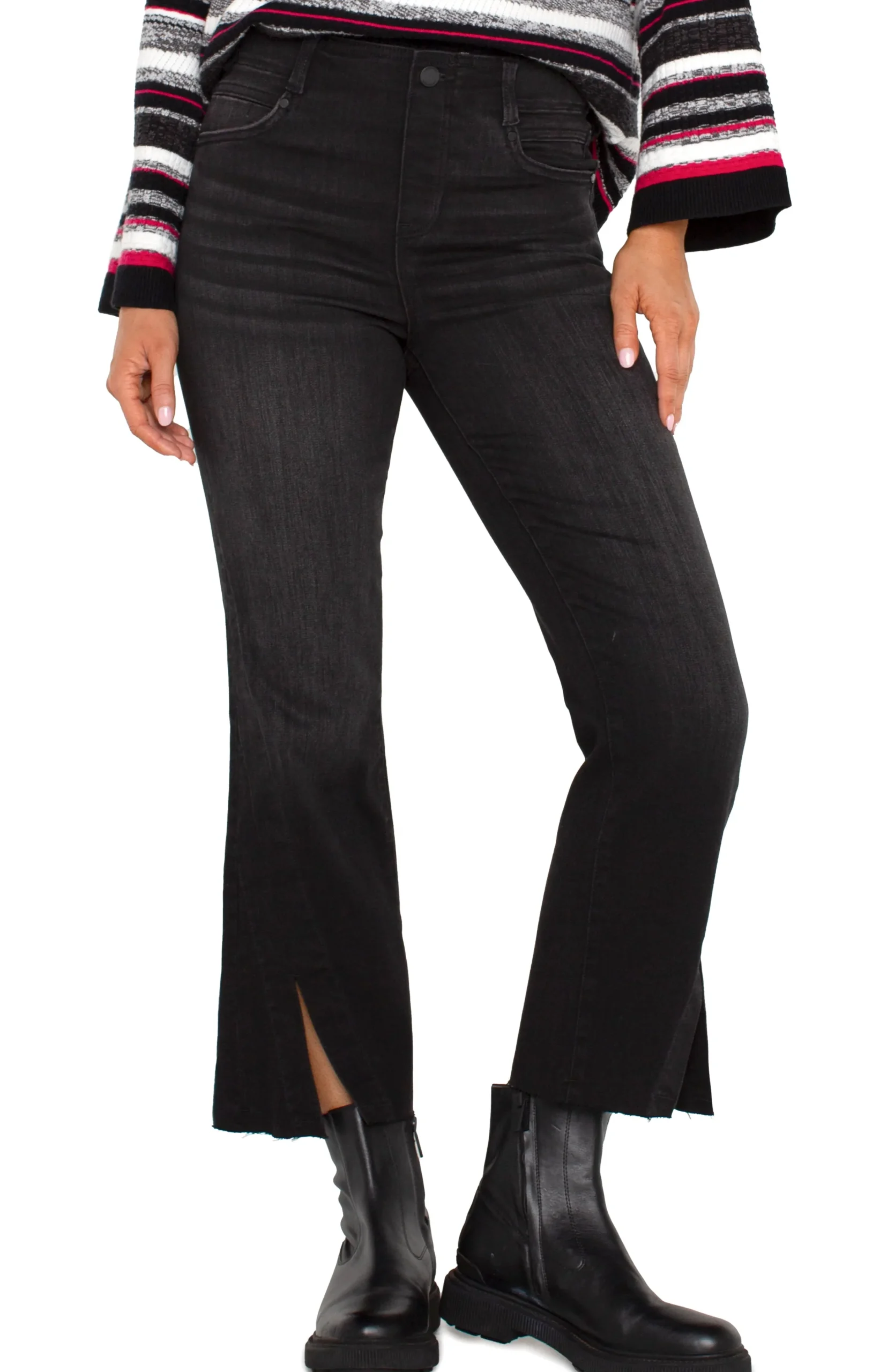 Liverpool Los Angeles Jeans-PETITE GIA GLIDER® CROP FLARE TWISTED SEAM Lostcreek