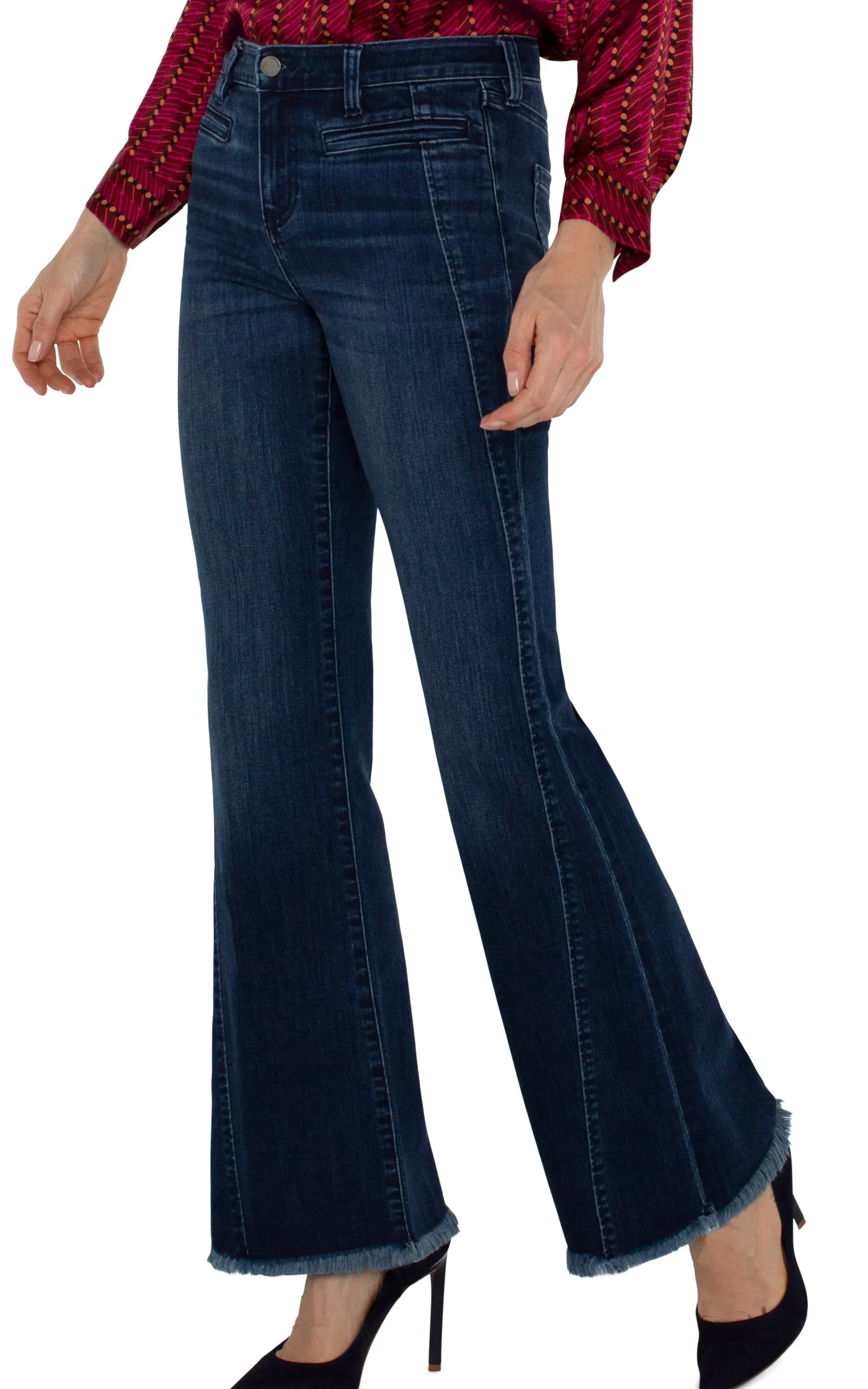 Liverpool Los Angeles Jeans|Jeans-PETITE HANNAH ECO FLARE WITH WELT POCKETS Mountdora
