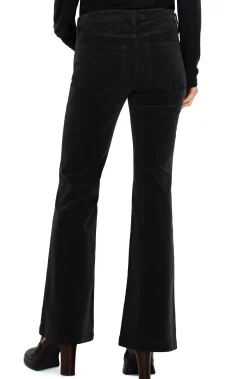 Liverpool Los Angeles Pants-PETITE HANNAH FLARE CORDUROY Onyx