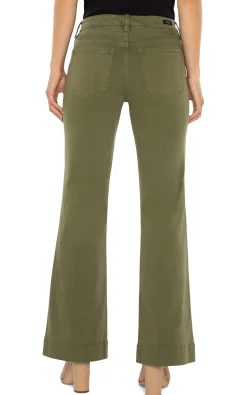 Liverpool Los Angeles Jeans-PETITE HANNAH FLARE WITH WIDE HEM Spanisholive