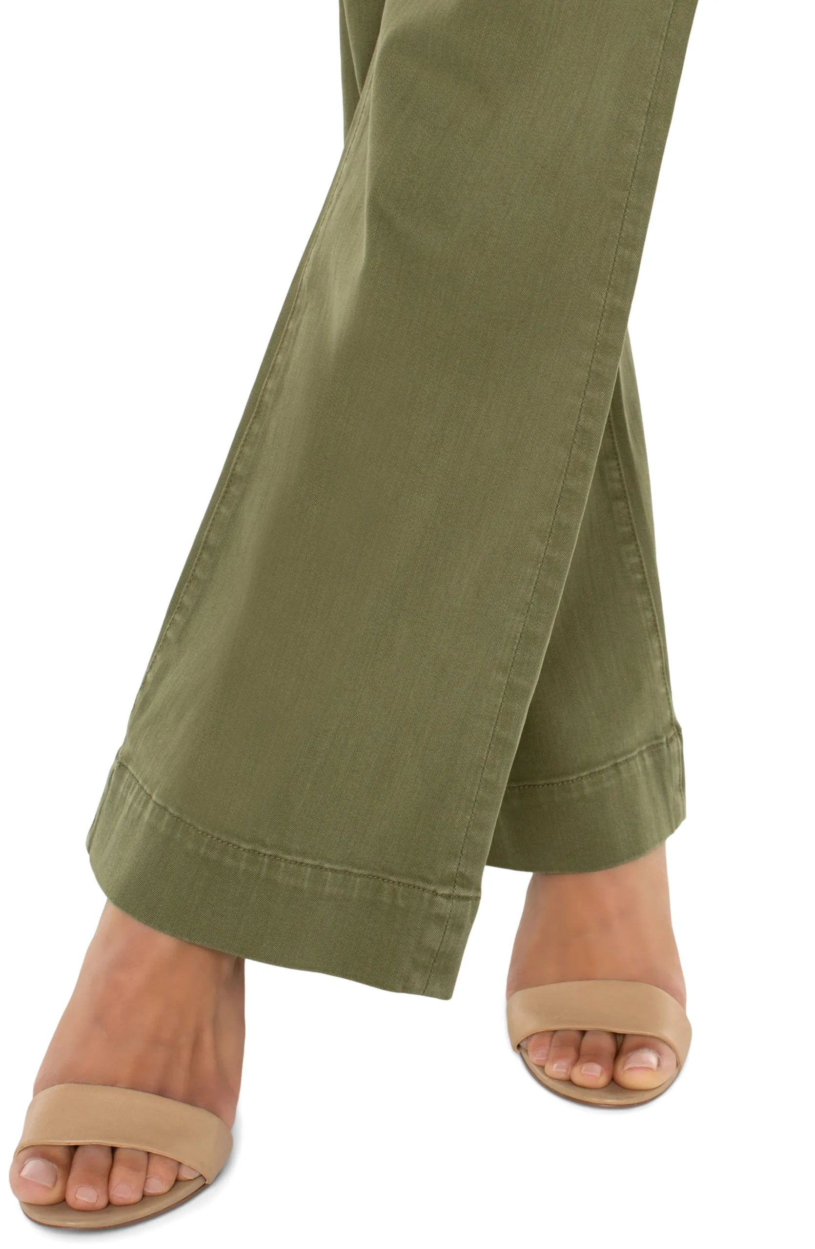 Liverpool Los Angeles Jeans-PETITE HANNAH FLARE WITH WIDE HEM Spanisholive