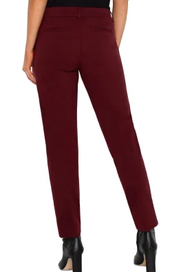Liverpool Los Angeles Pants|Trousers-PETITE KELSEY KNIT TROUSER SUPER STRETCH Bordeaux