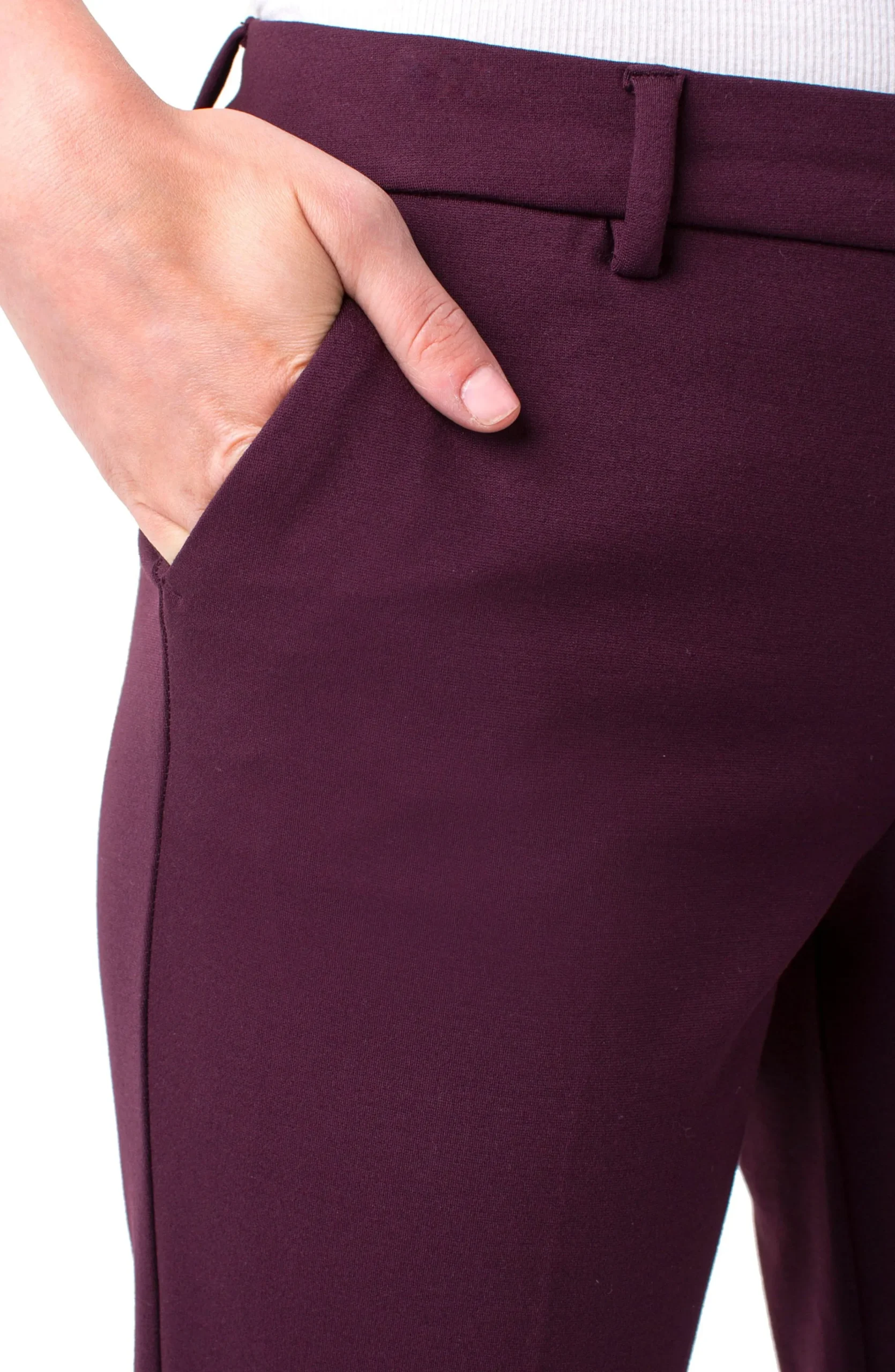 Liverpool Los Angeles Pants-PETITE KELSEY TROUSER Aubergine