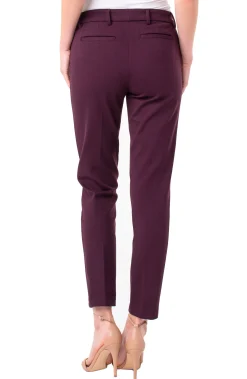 Liverpool Los Angeles Pants-PETITE KELSEY TROUSER Aubergine