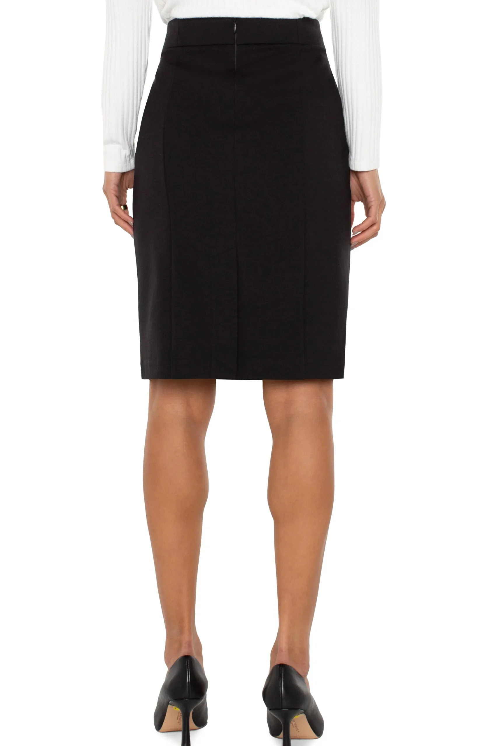 Liverpool Los Angeles Skirts-PETITE PENCIL SKIRT Black