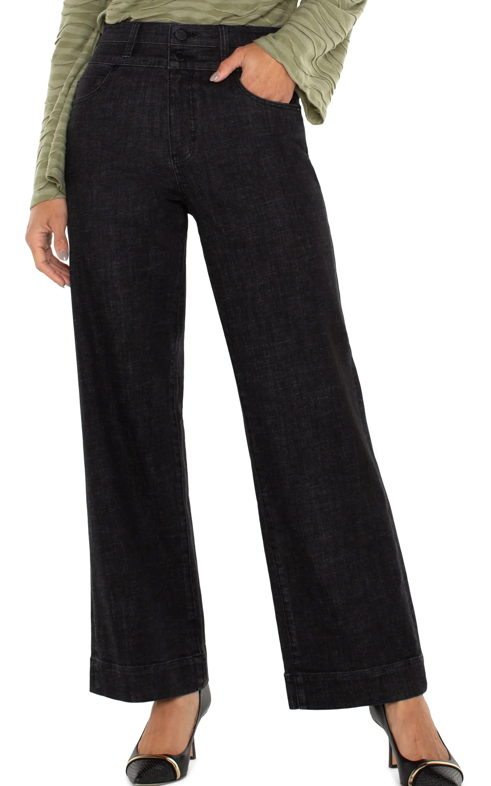 Liverpool Los Angeles Jeans-PETITE STRIDE HI-RISE WIDE LEG Rockville