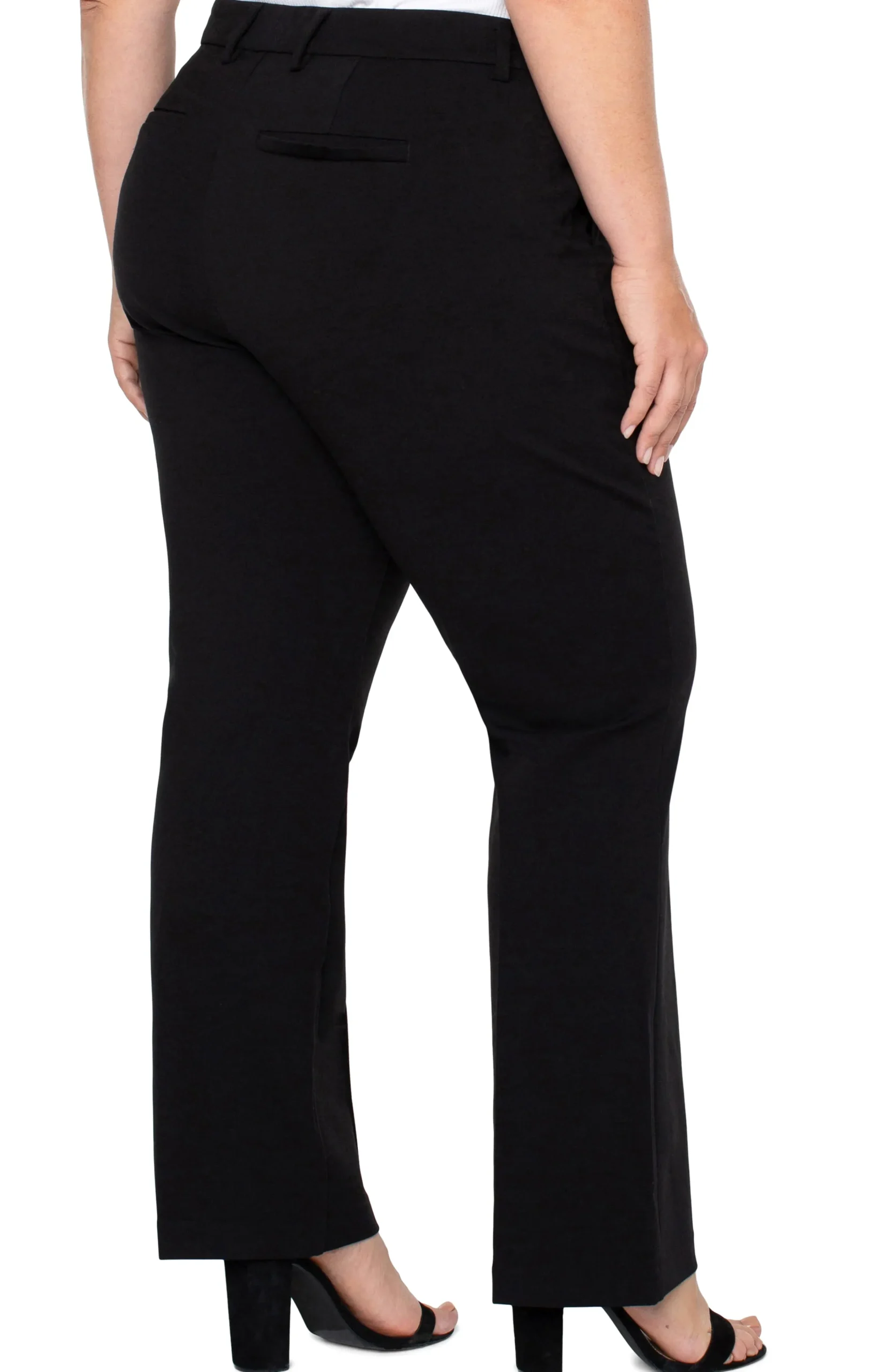 Liverpool Los Angeles Pants-PLUS KELSEY FLARE TROUSER SUPER STRETCH PONTE Black