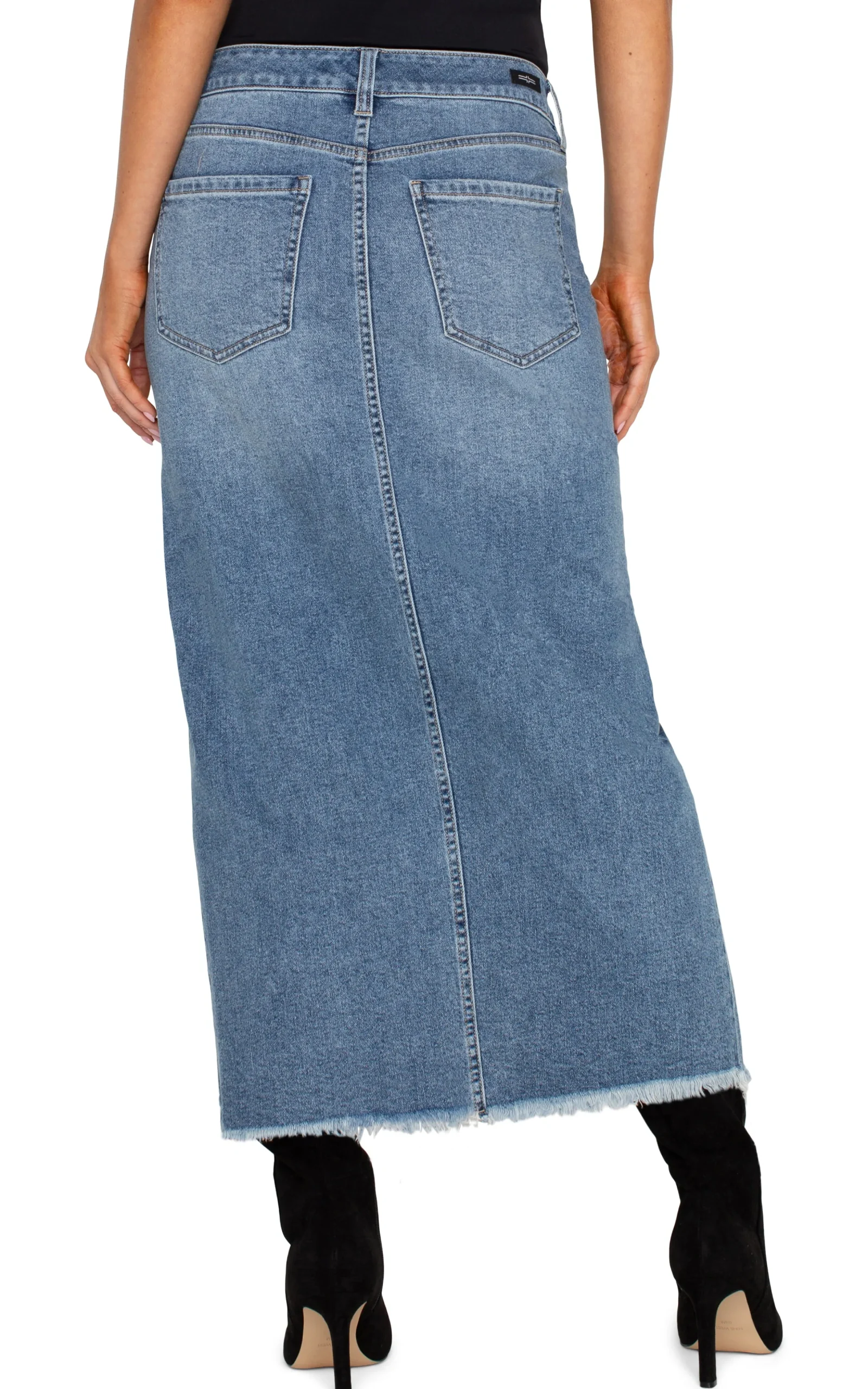 Liverpool Los Angeles Skirts|Skirts-5-POCKET FRONT SLIT MAXI SKIRT Tanglewood