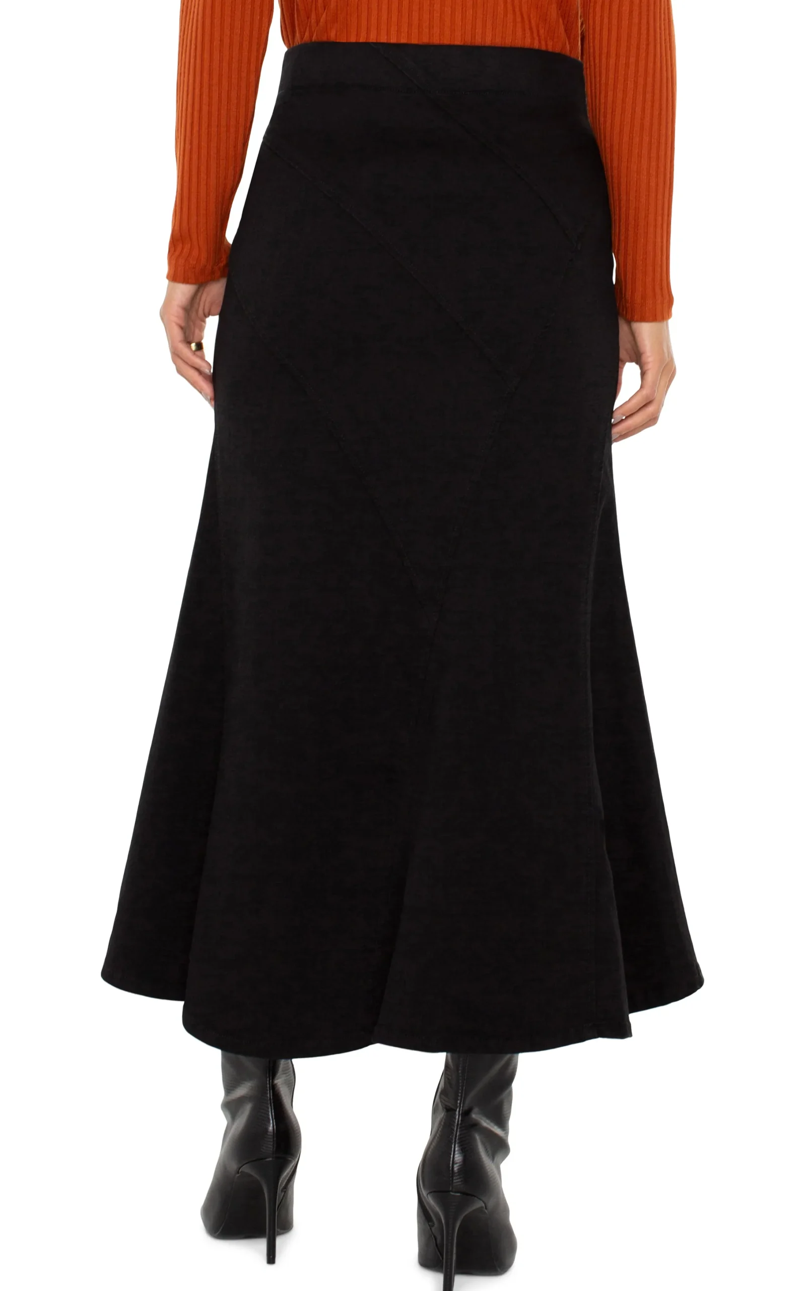 Liverpool Los Angeles Skirts|Skirts-PULL ON MERMAID MAXI SKIRT Blackrinse