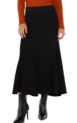 Liverpool Los Angeles Skirts|Skirts-PULL ON MERMAID MAXI SKIRT Blackrinse