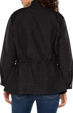 Liverpool Los Angeles Jackets-QUILTED UTILITY JACKET Black