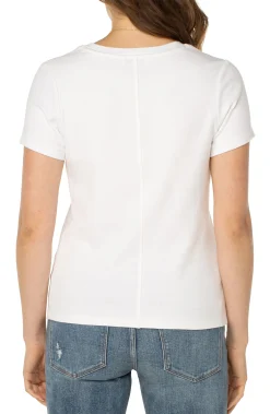 Liverpool Los Angeles Tops|Tees-SCOOP NECK SHORT SLEEVE TEE White