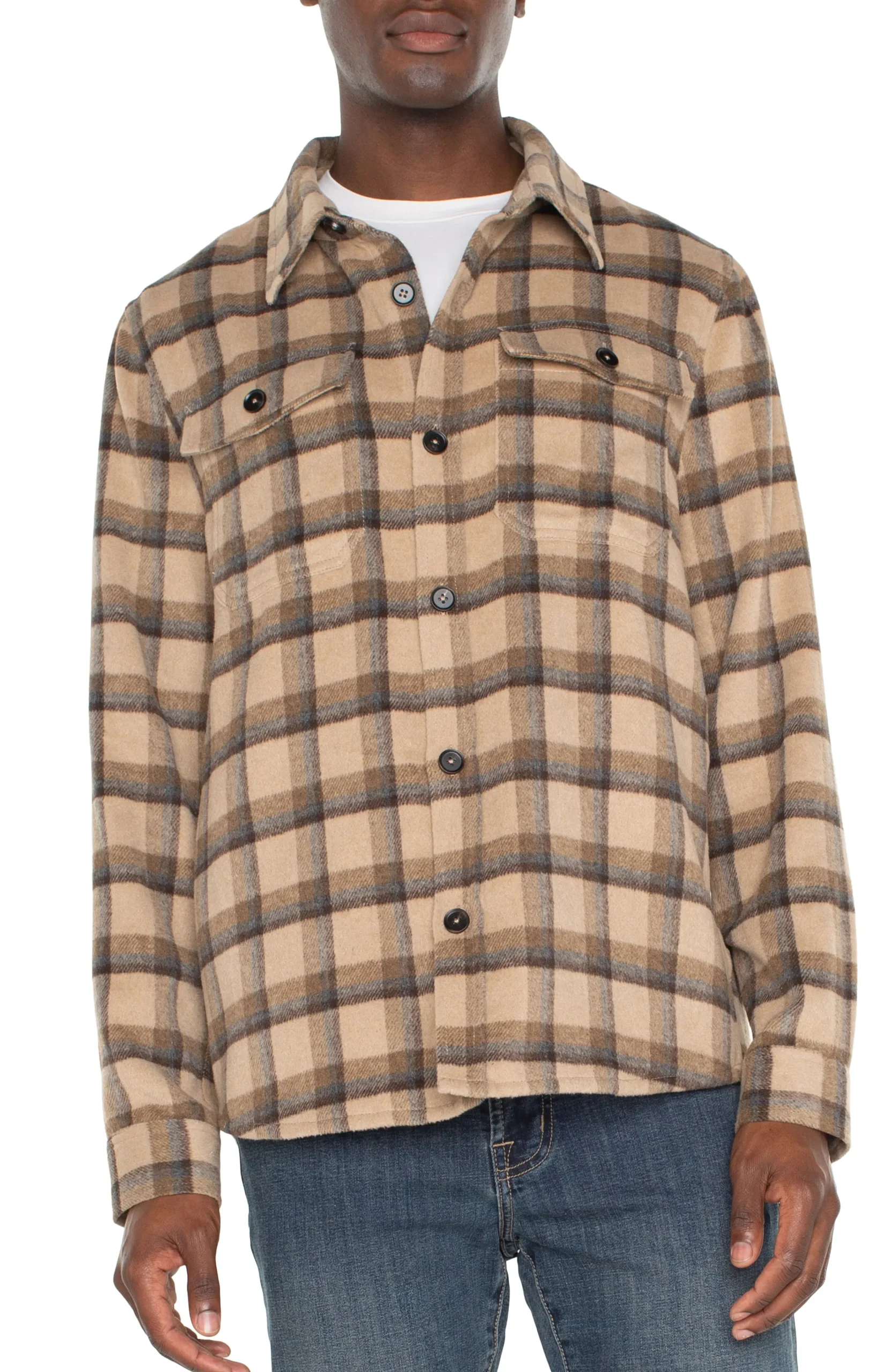 Liverpool Los Angeles Jackets & Blazers-SHIRT JACKET Tanbrownmulti
