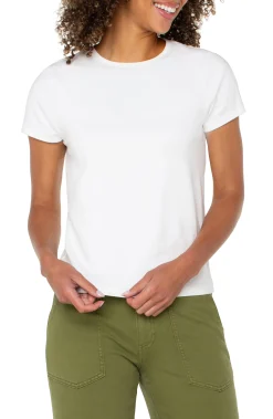 Liverpool Los Angeles Tees-SHORT SLEEVE CREW NECK TEE White