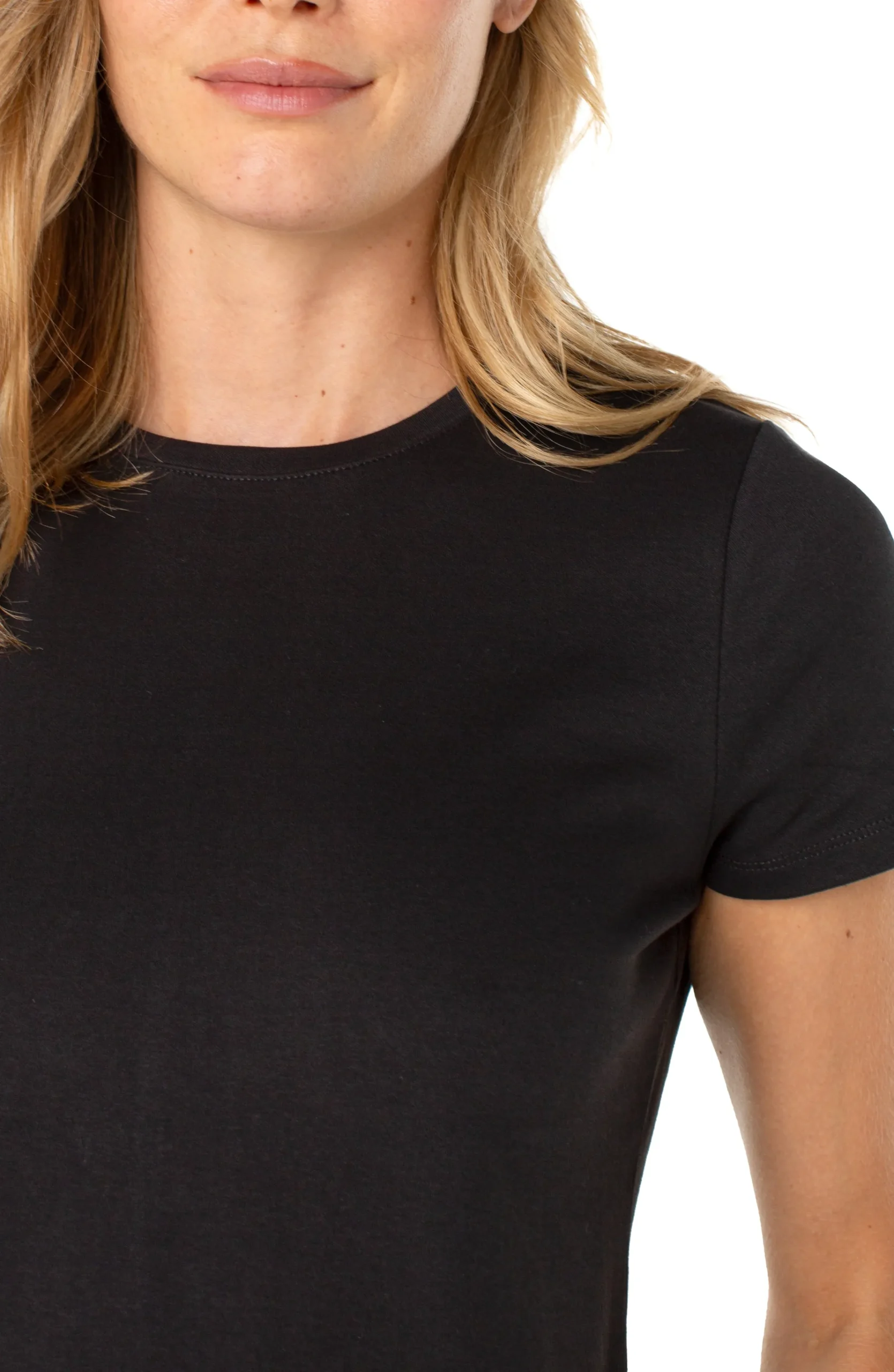 Liverpool Los Angeles Tees-SHORT SLEEVE CREW NECK TEE Black