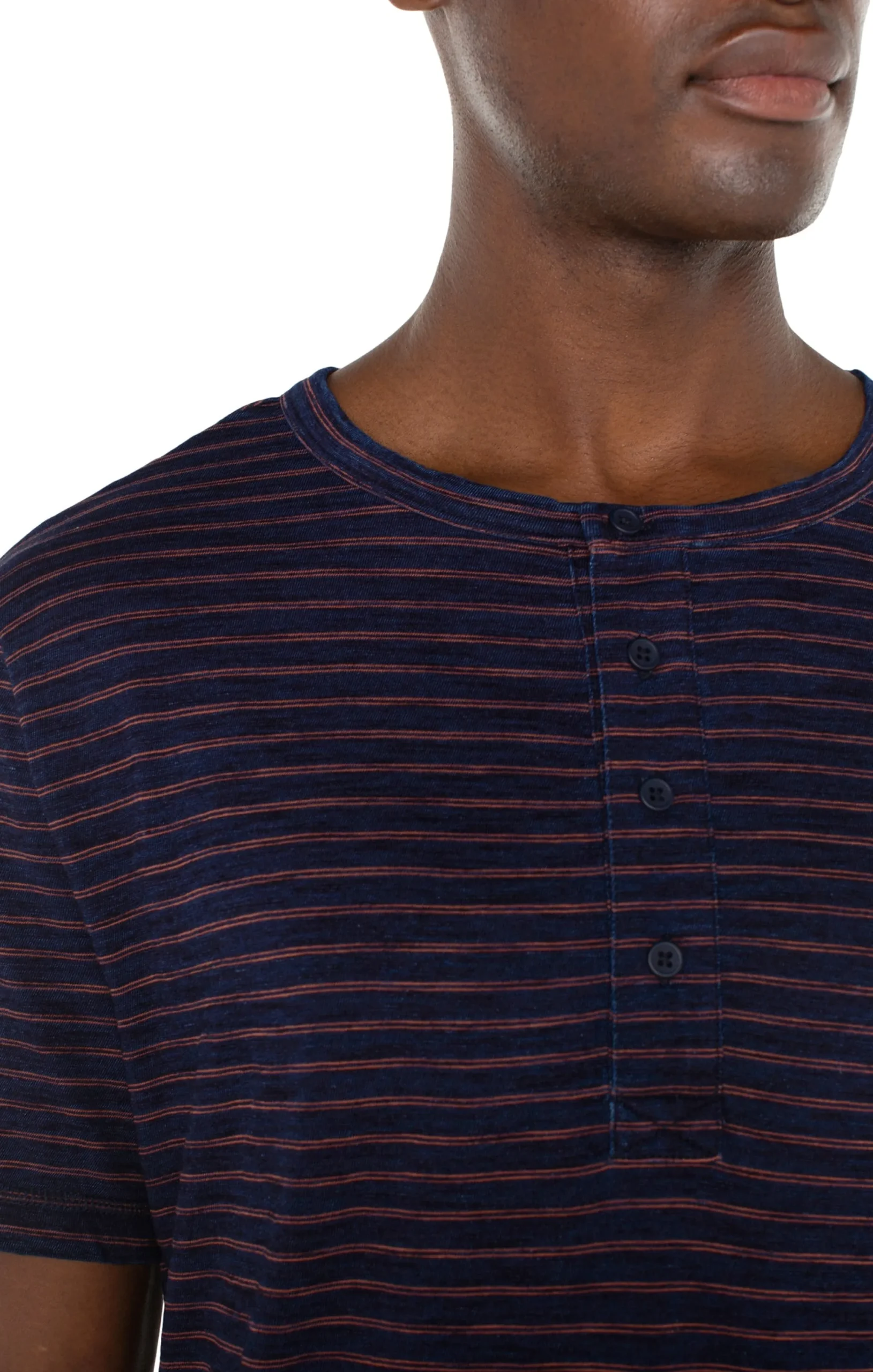 Liverpool Los Angeles Tees-SHORT SLEEVE HENLEY Darkindigo