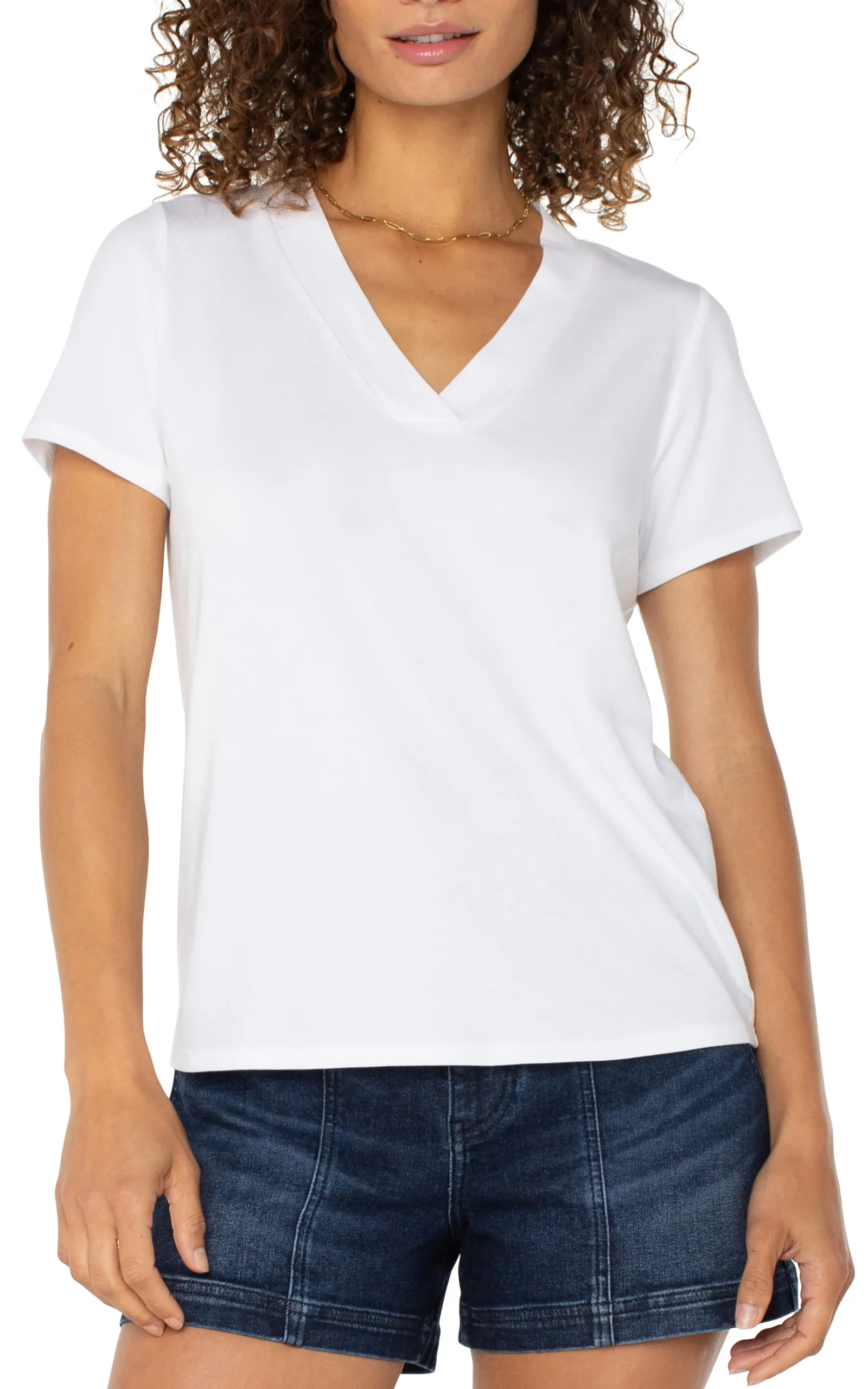 Liverpool Los Angeles Tees-SHORT SLEEVE KNIT TEE White