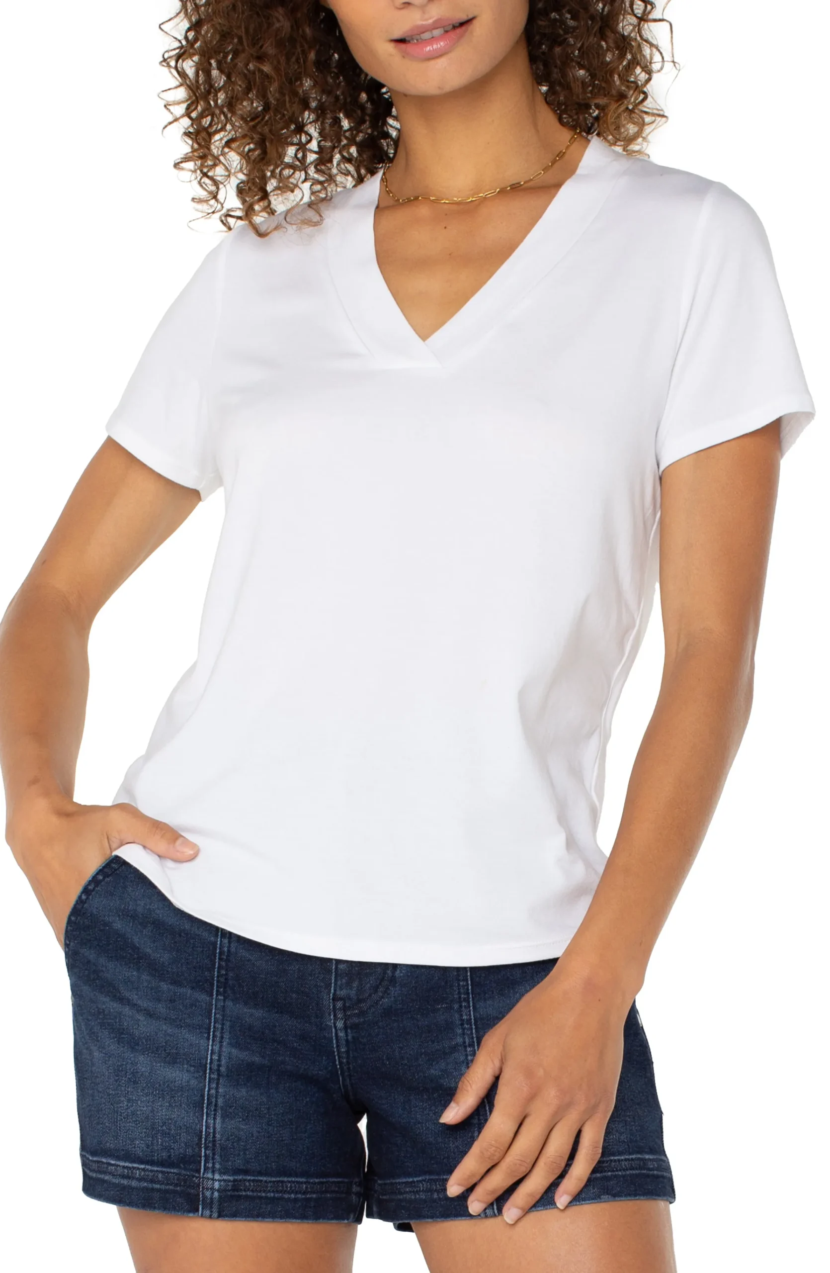 Liverpool Los Angeles Tees-SHORT SLEEVE KNIT TEE White